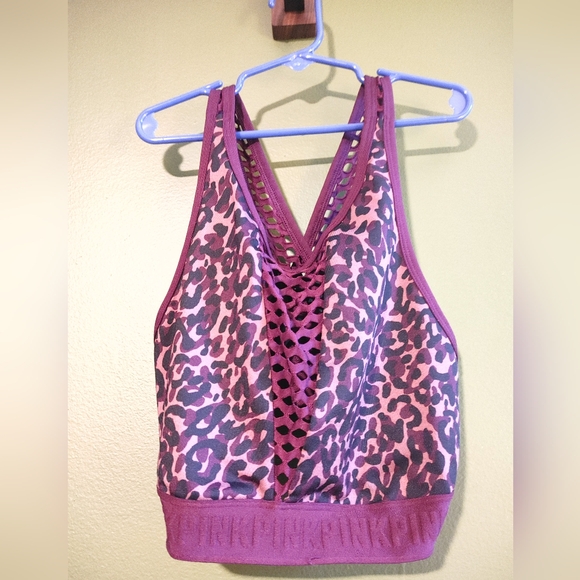 PINK Victoria's Secret Other - Victoria's Secret Ultimate Spoet Animal Print Mesh Unlined Sports Bra Leopard